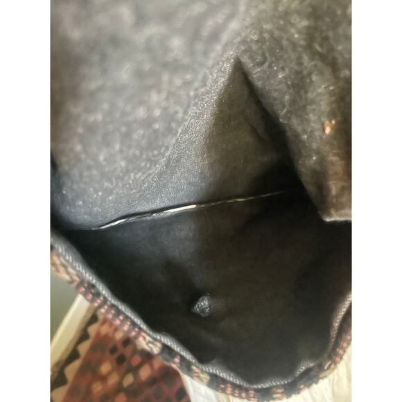 Aztec Southwestern Western Sling Handwoven Crossbody. Turquoise Detail. - Picture 7 of 7